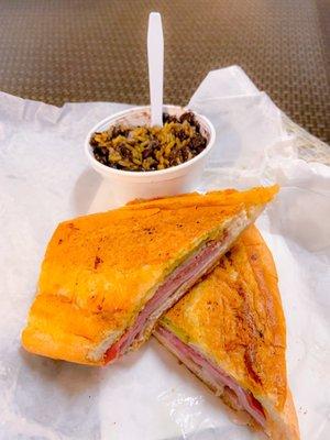 Best Cuban sandwich EVER!!  The black beans and yellow rice (make sure to add chopped onions) is the perfect side dish!