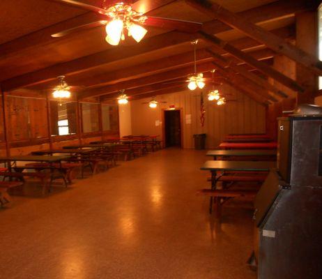 Camp Oliver dining room will hold 100 guests