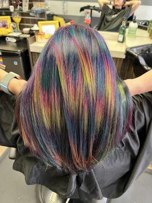 Rainbow hair