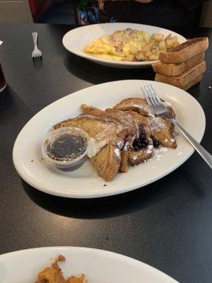 Blueberry bread French toast! WHAT this was really nice and tasty.