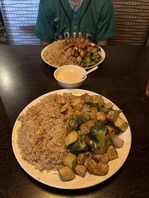 Tofu Hibachi and Chicken Hibachi!