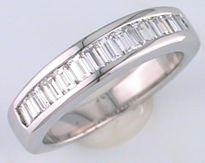 Straight Baguette Diamond Band. MADE in SARASOTA