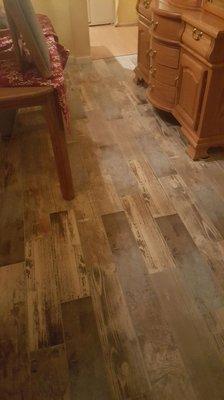 Wood plank tile