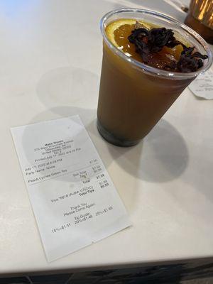 Lychee peach tea