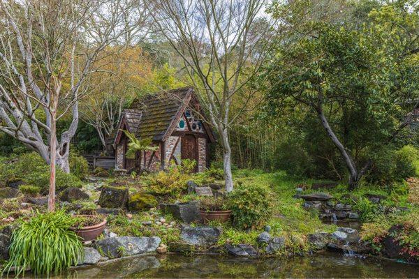 House and pond