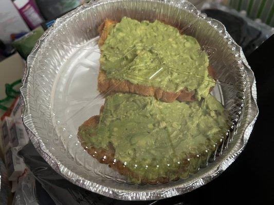 $8 Original Avocado Toast - literally just 2 slices of stale bread smeared with avocado. No seasonings, no flavor.