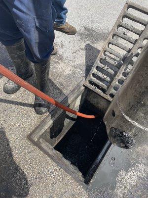 Main storm drain Jetting