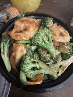 Shrimp and broccoli