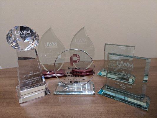 Some of the awards we have won for the excellent service we provide out clients!