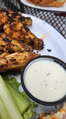 Blackened chicken wings