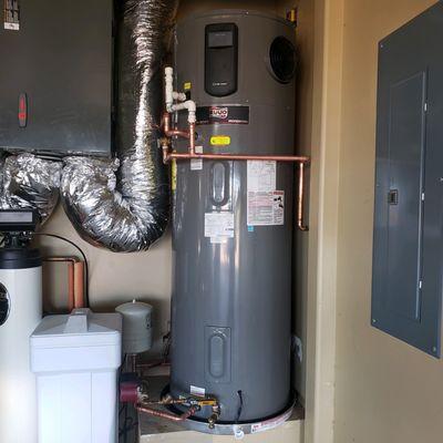 install a new professional series 80 Gallon water heater.