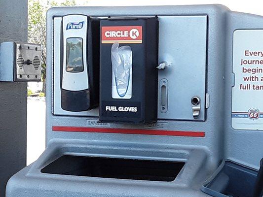 Hand Sanitizer and Fuel Gloves