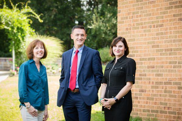 Mrs. Evans, Preschool Director, Mr. Pryor, Principal  Mrs. Byrns, Assistant Principal (from left to right)