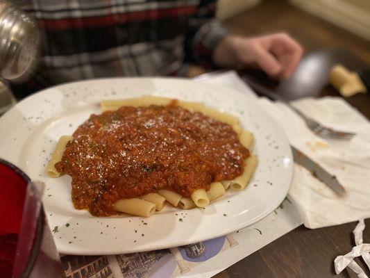 Rigatoni bolognese