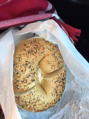 Everything Bagel with Garlic Spread