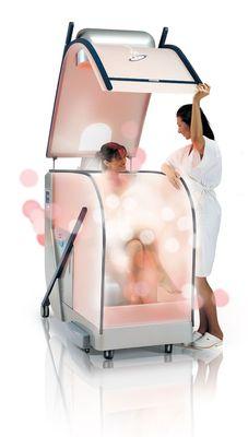 "Slim-Up Steam" is a newly-designed beauty therapy unit combining the thermal effect of infrared rays with the beneficial effects of steam