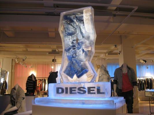 Diesel Display :: Jeans Frozen in Ice