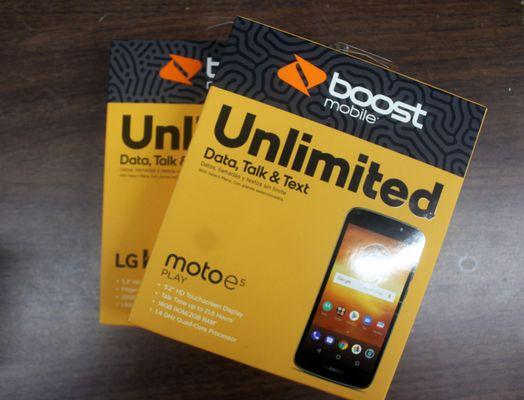 Several Boost Mobile phones and prepaid plans available exclusively at our E. 200th Street location in Cleveland, OH.