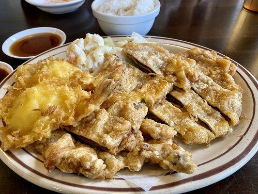 Meat Jun and Shrimp Tempura!