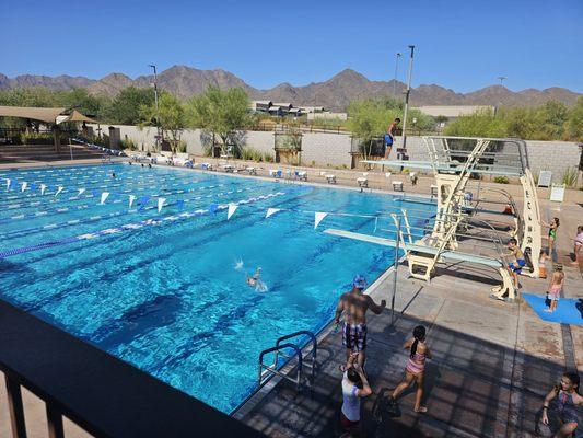 Diving boards , lap lanes