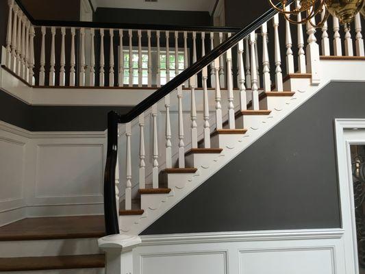 Beautiful freshly painted stairwell