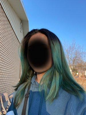 The actual dye job