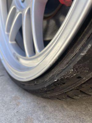 Damaged rim from service tech