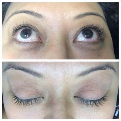 Eyelash extensions 60 per eye.