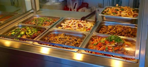 Weird foods galore: chicken feet, chicken hearts, chicken gizzards, pig ears, intestines & liver