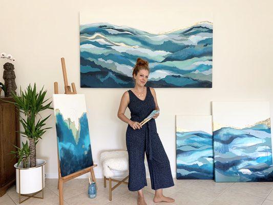 Leah Guzman in her studio.