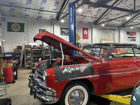 A 57 Hudson Hornet that came in for so maintenance needs.