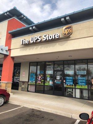 Pick up and drop off here at The UPS store!