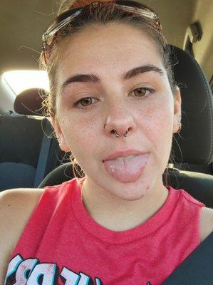 fresh septum piercing by mark