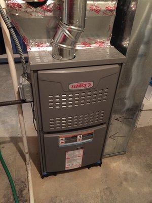 New Lennox furnace fully installed.