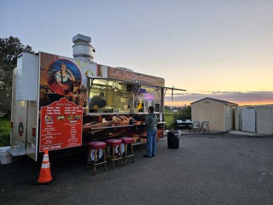 Taco truck with a view