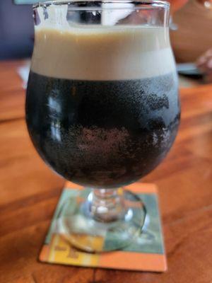 Peanut Butter Milk Stout Nitro (sweet stout; 6.2% ABV) from Left Hand Brewing - My favorite beer of the evening!