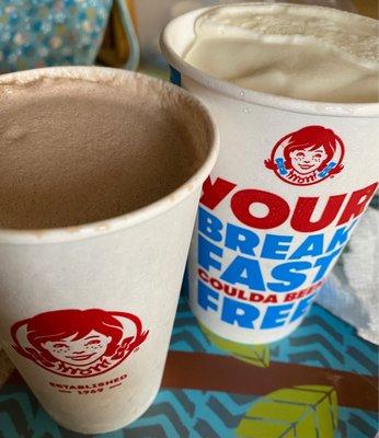 Chocolate and Vanilla Frostys...