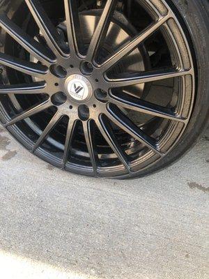 Tire flatten from car wash