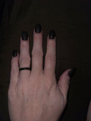 Coffin tips, Matte black dip