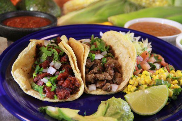 Al Pastor  and Steak Tacos