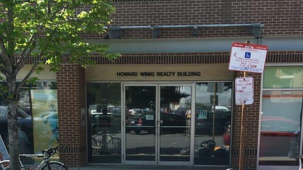 Entrance as seen from Bainbridge Street.