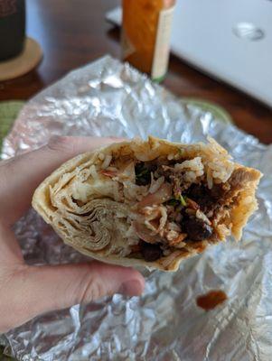 Half filled burrito