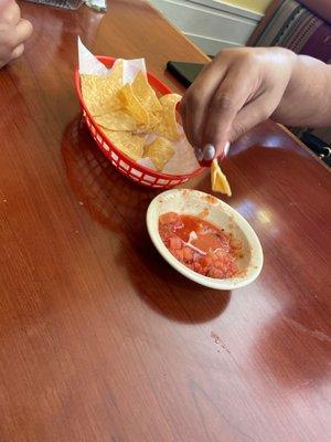 Chips and salsa complementary