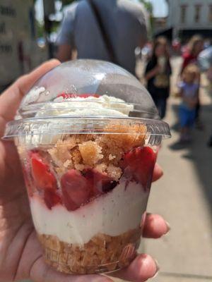 Strawberry shortcake parfait