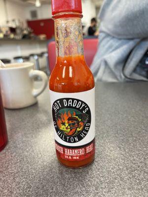 Local hot sauce is served