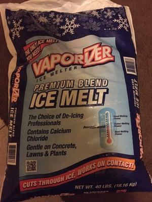 Ice Melt $10.97 for 40lbs 1-21-2016