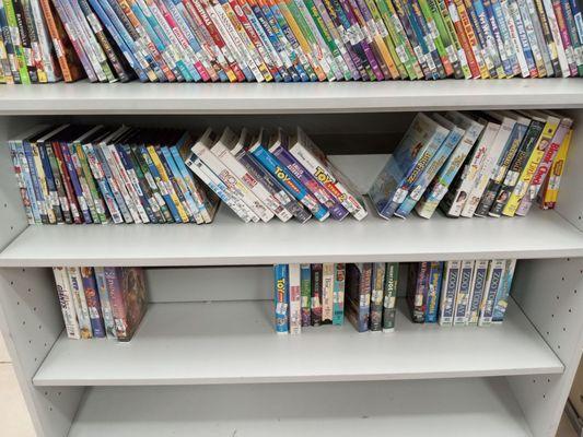 Kids DVDs and VHS tapes