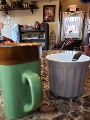 Coffee and cheeseburger soup