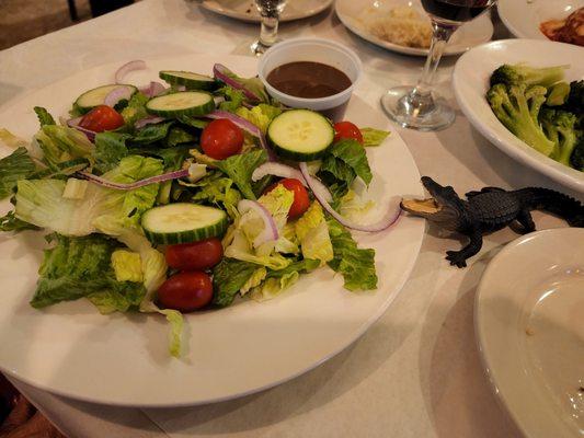 Who says gators don't eat salad. Swampy says if it's tasty we chomp