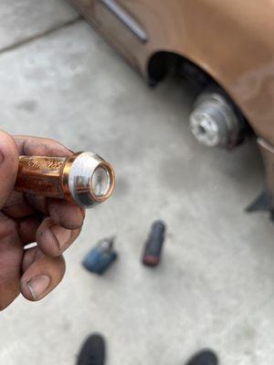 Broken wheel stud